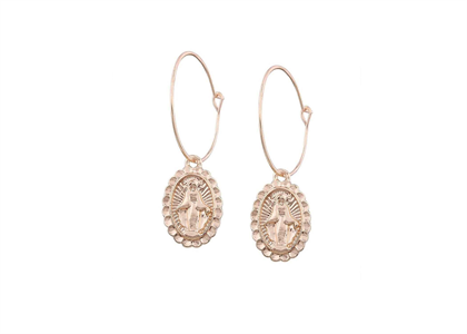 Virgin Mary Fashion Hoop Earring